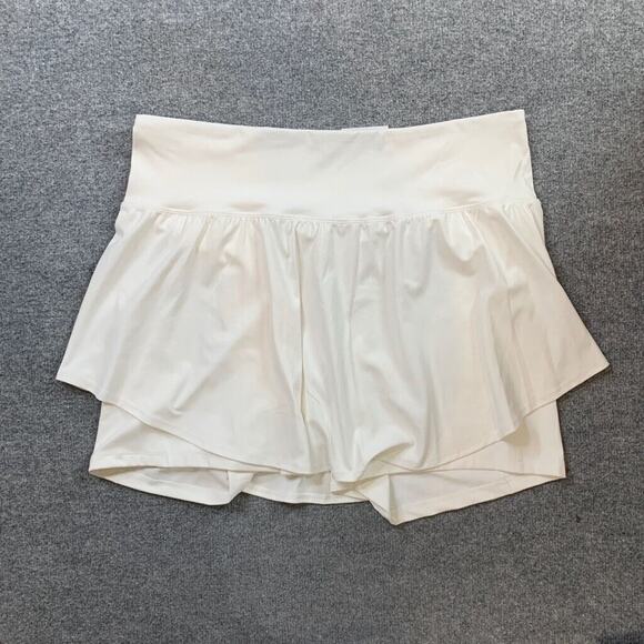 Old Navy Skort Womens 2X Plus White Extra Rise Go Dry PowerSoft 2 In 1 Pockets - Picture 2 of 12